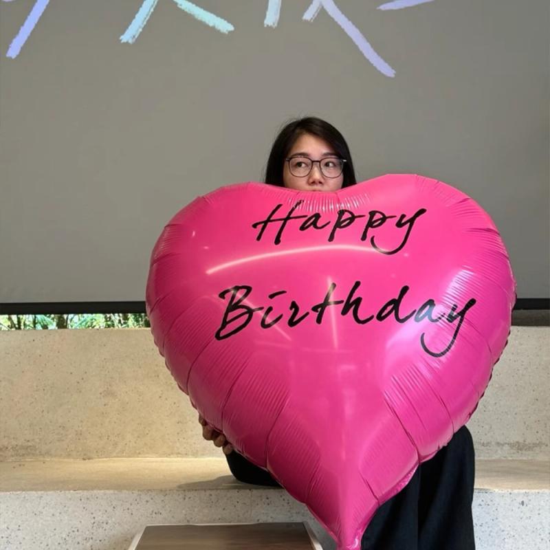 風船 レディース メンズ 誕生日 ハッピーバースデー アルミバルーン パーティー 写真 撮影用 飾り付け ローズレッド レッド 40インチ