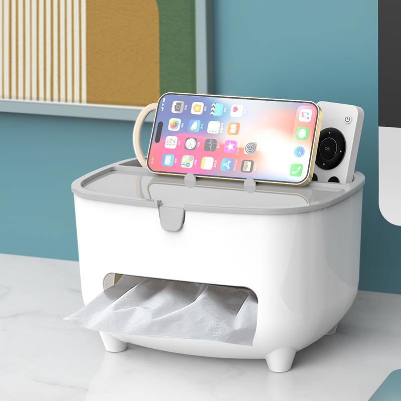 ティッシュボックス 多機能 レディース メンズ 卓上 収納ケース リモコンラック 小物入れ 新中式 ABS製