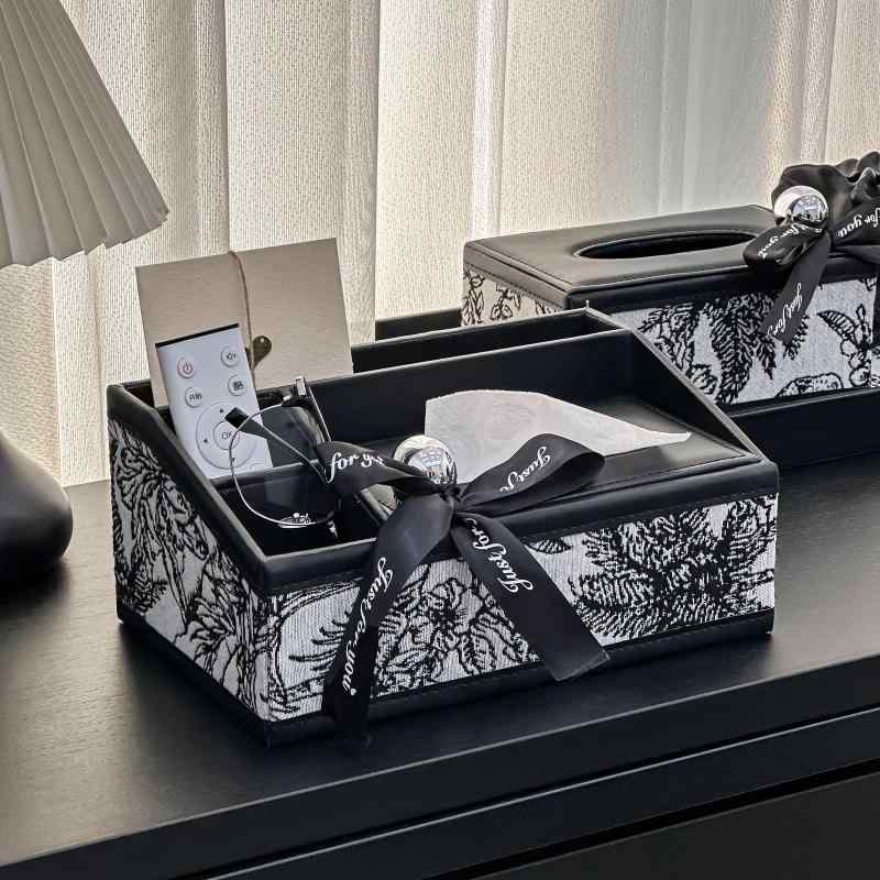 ティッシュボックス レディース メンズ レザー 多機能 リモコン 収納 ケース 高級感 ホテル 民宿 車載 ..