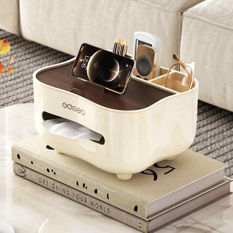 ティッシュボックス リビング 茶の間 卓上 高級感 多機能 寝室 リモコン 収納ケース ナイトテーブル