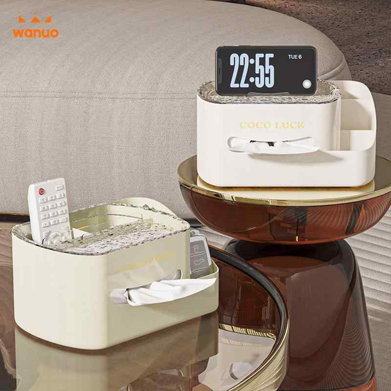 ティッシュボックス リビングルーム 寝室 卓上 整理用品 詰め替え 卓上収納 おしゃれ かわいい プラス..