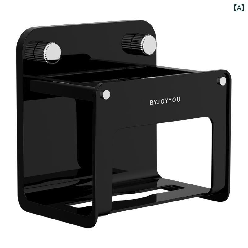 トイレットペーパーホルダー 壁掛け式 吸盤 浴室 洗面所 収納ケース ティッシュボックス 多用途 穴あけ不要 落下防止 ブラック