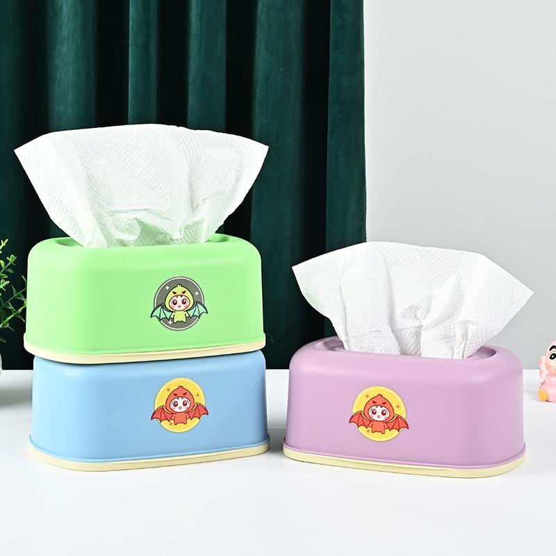 ティッシュボックス 広告用 家庭用 業務用 卓上 車載 シンプル PP製 ロゴ印刷可能 グリーン パープル ブルー