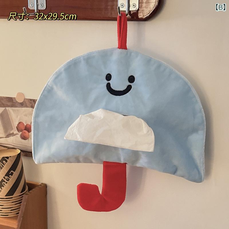 ティッシュケース かわいい レディース ぬいぐるみ キノコ 傘 壁掛け 吊り下げ 車用 部屋 リビング 寝室 洗面所 3