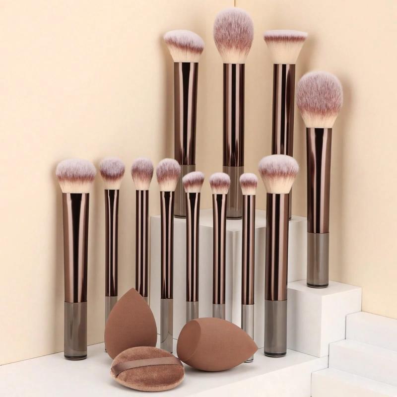 メイクブラシ 12本セット メイクアップブラシ パウダーブラシ チークブラシ アイシャドウブラシ 携帯袋..