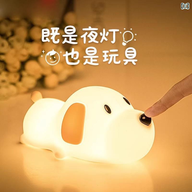 小夜灯 レディース 授乳ライト シリコン製 タッチ式 7色変換 雰囲気灯 ベッドサイドランプ 卓上ライト かわいい キャラクター カピバラ ウサギ クマ ネコ イヌ shadowtail-10559464 シャドーテール サンプル画像2