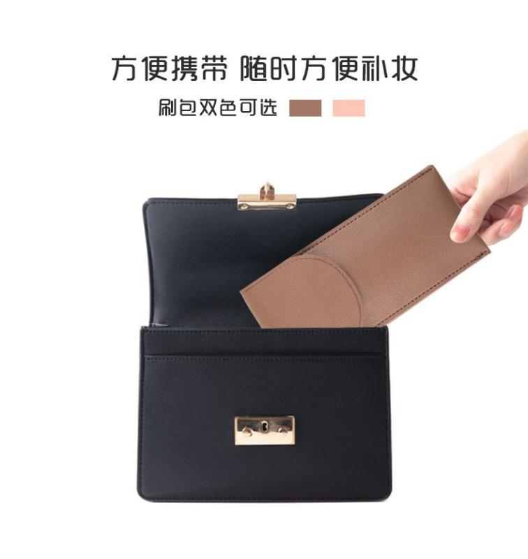 アイシャドウブラシ レディース 馬毛 5本セット 携帯用 木製ハンドル ブラウン ピンク系 パッケージ