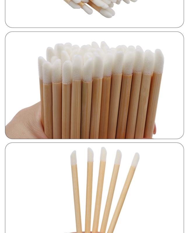 メイクブラシ 携帯用リップブラシ 50本 竹製 メイク道具 リップブラシ 清潔 衛生 持ち運び コスメ パーティー メイクアップ