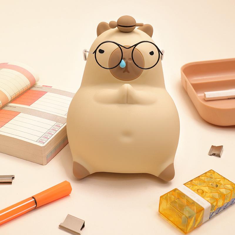 小夜灯 子供部屋 鼻涕熊 ライト かわいい ベッドサイドランプ 卓上 スタンド 雰囲気灯 シリコン製 DIY 照明