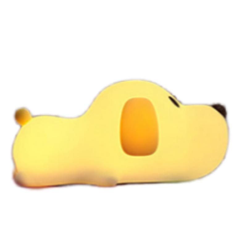 小夜灯 子供 シリコン製 タッチ式 授乳 寝室 ベッドサイド 雰囲気灯 かわいい 犬型