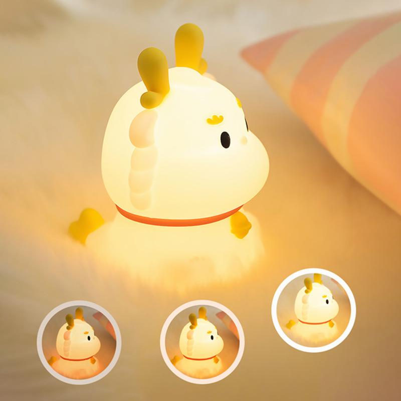 Orchid Lamps - ナイトライト かわいい シリコン製 卓上 授乳用 間接照明 ベッドサイドランプ 呼吸ランプ タッチセンサー あたたかい光 七色