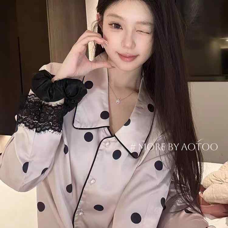 パジャマ レディース 春秋冬 セットアップ 接触冷感 長袖 長ズボン 寝間着 部屋着 ルームウェア ポリエ..