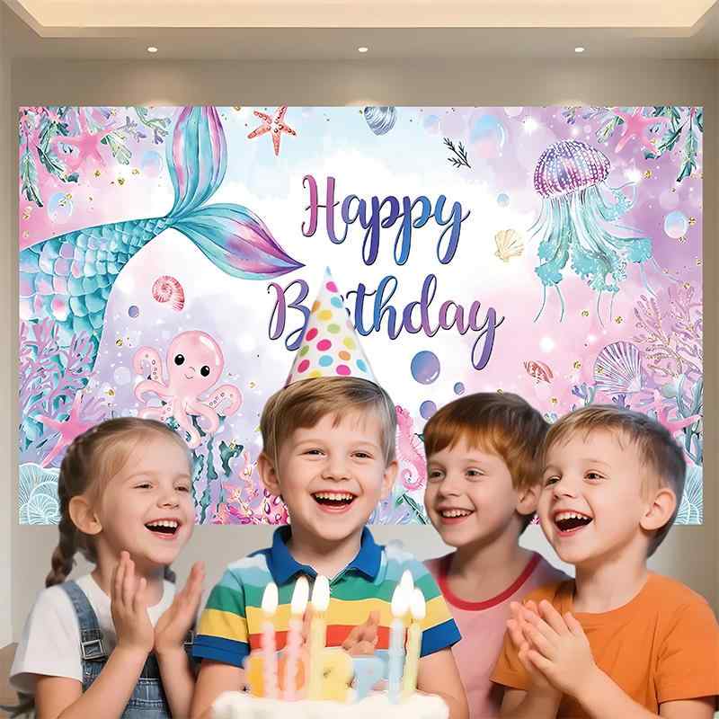 タペストリー パーティー 飾り付け 誕生日 横断幕 旗 垂れ幕 デコレーション イベント お祝い 記念日 撮影 背景布