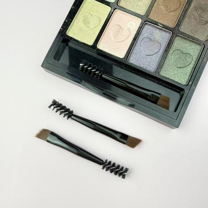 眉毛ブラシ まつげブラシ レディース メンズ 眉コーム 眉スクリューブラシ メイクブラシ 化粧ブラシ ポータブル ナイロン ブラック