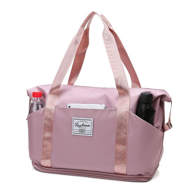 トラベルバッグ レディース 大容量 旅行用 鞄 軽量 撥水 ナイロン製 キャリーオン 短期旅行 スポーツジ..