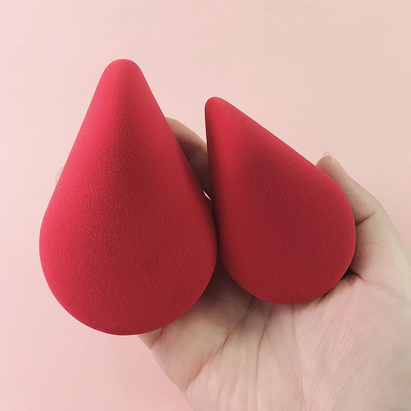 メイクアップパフ 超 мягкий スポンジ 不規則 レッド 50個 親水性ポリウレタン 乾湿両用 美容
