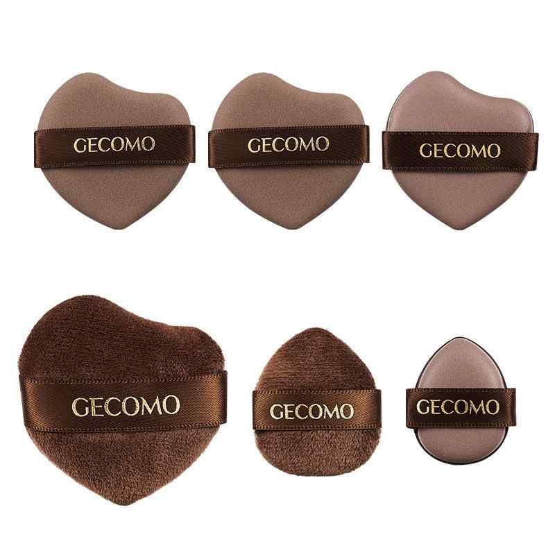 パフ メイク用 スポンジ 6個セット チョコレート型 ファンデーション 化粧下地 2way 乾湿両用