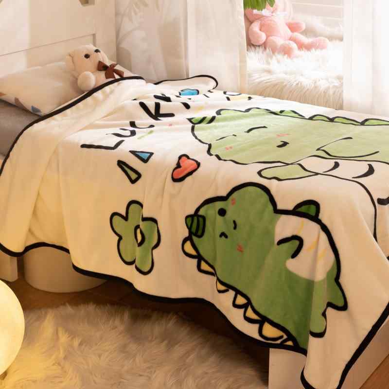 ベビー 毛布 ブランケット フランネル ポリエステル製 100×140cm アニマル柄 春夏秋冬