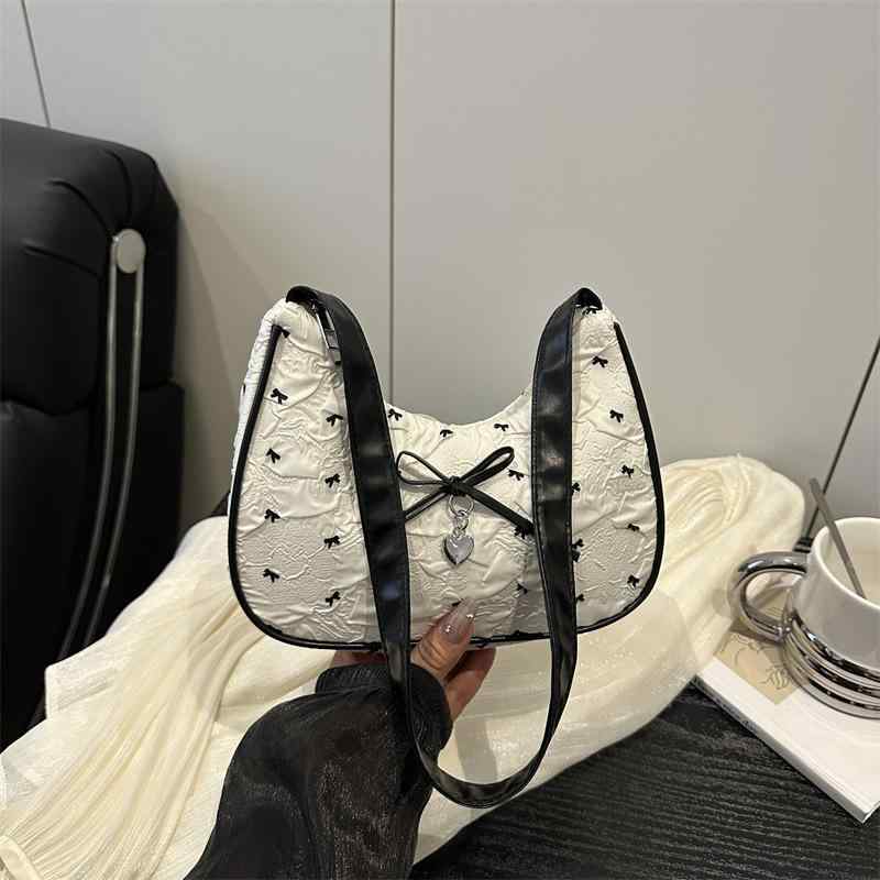 ショルダーバッグ レディース 2way 蝶結び かわいい 韓国風 ハンドバッグ 斜めがけバッグ 肩掛け 鞄 カバン トレンド ファッション カジュアル 通勤 デート お出かけ ホワイト ピンク系