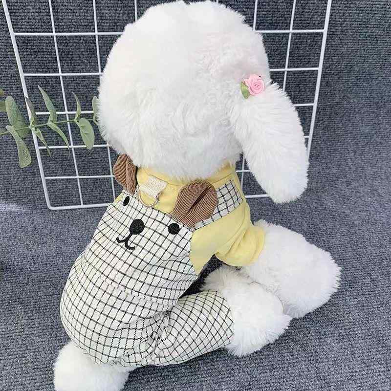 Garments - 犬服 ドッグウェア 春夏 小型犬 四脚 比熊(ビション) プリンセス風 テディ シュナウザー ポリエステル お散歩 かわいい イエロー