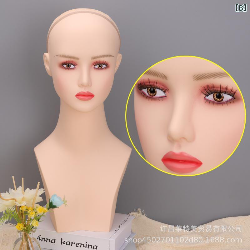 ウィッグ 帽子 アクセサリー スタンド レディース トルソー ディスプレイ 撮影用 P...