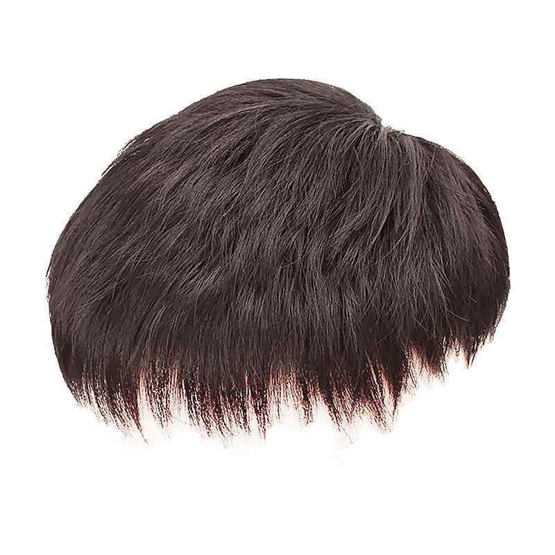 メンズウィッグ 男性用 部分ウィッグ ヘアピース かつら ショート 自然色 黒髪 通気性 自然な分け目 16..