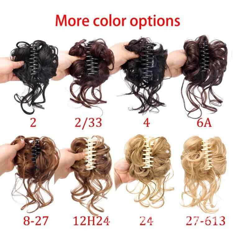 ヘアアクセサリー レディース お団子ウィッグ 欧米風 花苞 シニヨン 自然 ふわふわ 高温丝 ショートヘ..