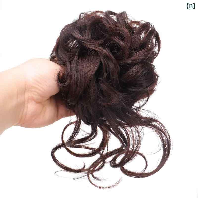 ヘアアクセサリー レディース お団子ウィッグ 欧米風 花苞 シニヨン 自然 ふわふわ...
