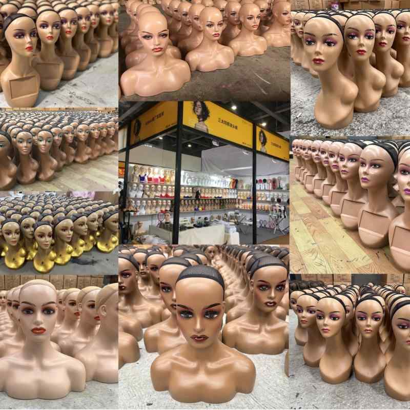 マネキン ファッション レディース ウィッグ ヘッド トルソー ディスプレイ モデル ブラウン系 大左 大直