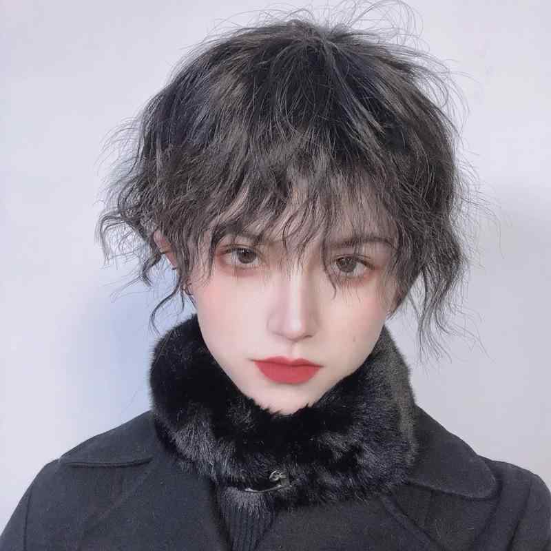 メンズウィッグ 男性用 ショート 短髪 巻き髪 コスプレ 黒髪 茶髪 少年風 日系スタイル 耐熱 高温丝