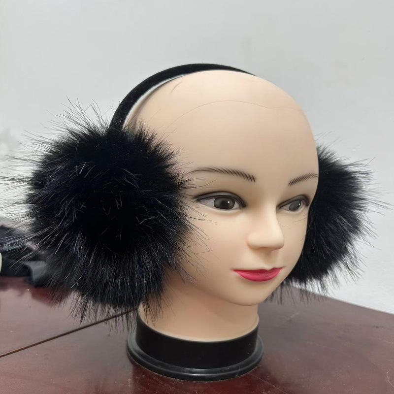 イヤーマフ レディース かわいい フェイクファー 防寒 耳当て 耳カバー 秋冬 散歩 買い物 ブラウン ブラック ホワイト グレー ベージュ(4)