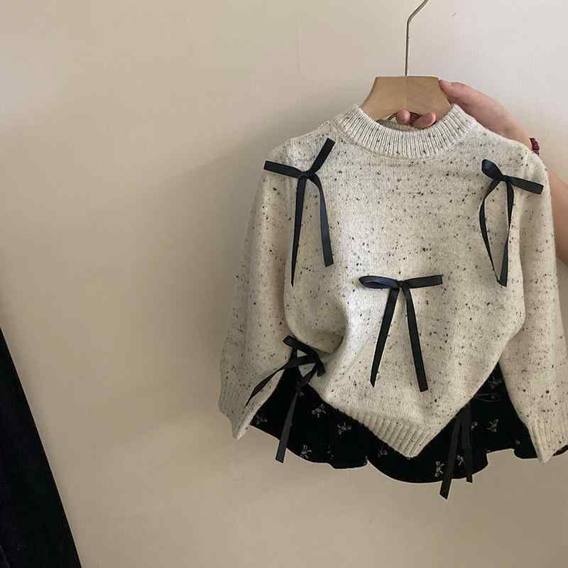 子供用ニットセーター ケーキスカート セットアップ 春秋 女の子 3歳 4歳 5歳 6歳 7歳 8歳 長袖 柔らか..