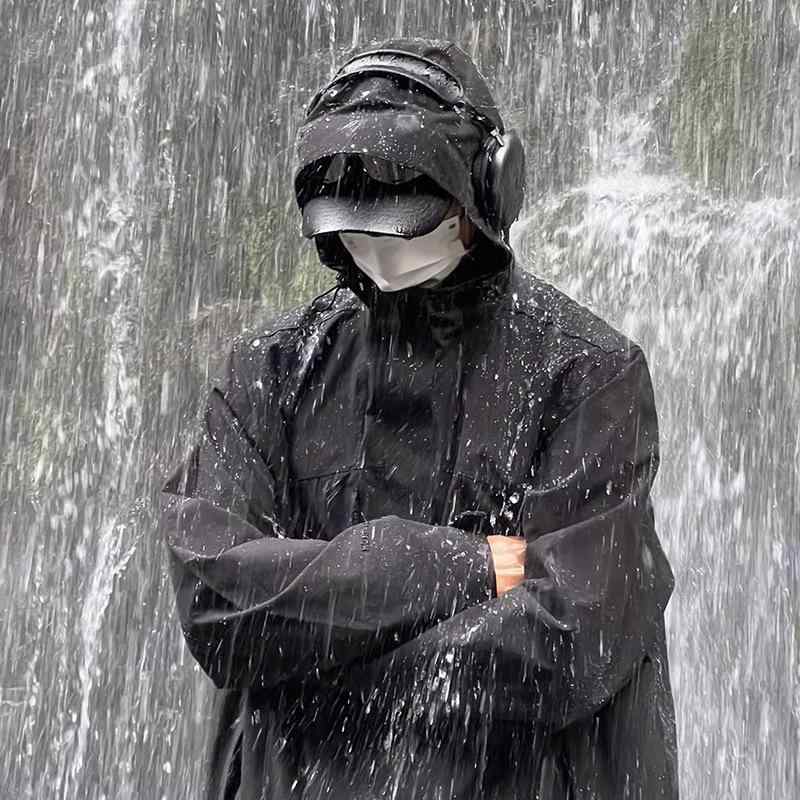 マウンテンパーカー メンズ 男性用 大きいサイズ 3way 防風 防水 ジャケット アウター ポリエステル 黒 ブラック カーキ アウトドア 登山 ウェア 秋冬