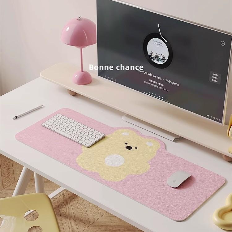 マウスパッド レディース パソコン デスクマット レザー 吸水性 かわいい 小熊 アニメ柄 30 60cm 30 80cm 40 80cm 40 90cm