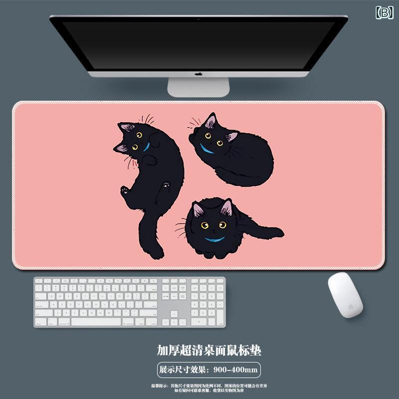 マウスパッド 大判サイズ 猫柄 かわいい アニマル柄 デスクマット ゲーミング オフィス 事務用 パソコン 周辺機器