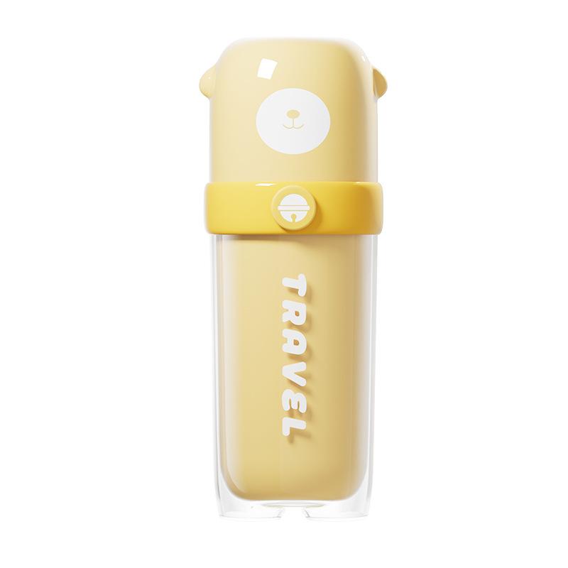 歯ブラシスタンド 旅行 歯磨き コップ セット 携帯用 歯ブラシケース 収納ケース PP PET レモンイエロ..