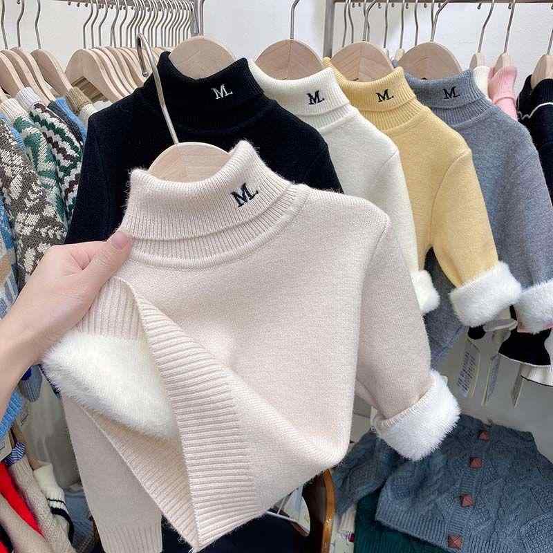 ・性別: 男女兼用・スタイル: 韓国風・対象年齢: 3～8歳、身長100～140cm・シーズン: 冬・袖丈: 長袖・留め具の種類: プルオーバー・柄: 無地・主な素材: 綿85%・ネックライン: ハイネック・カラー: 杏色、グレー、ブラック・対応身長: 80cm、90cm、100cm、110cm、120cm、130cm・カテゴリ: 子供用セーター