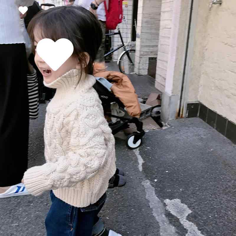 ・対象: キッズ・スタイル: 韓国・袖丈: 長袖・留め具の種類: プルオーバー・柄: 無地・厚さ: 厚手・ネックライン: ハイネック・カラー: ダークブラウン、オフホワイト、パープル・サイズ: 66、73、75cm、80cm、90cm、100cm、110cm、120cm、130cm・カテゴリ: ニット
