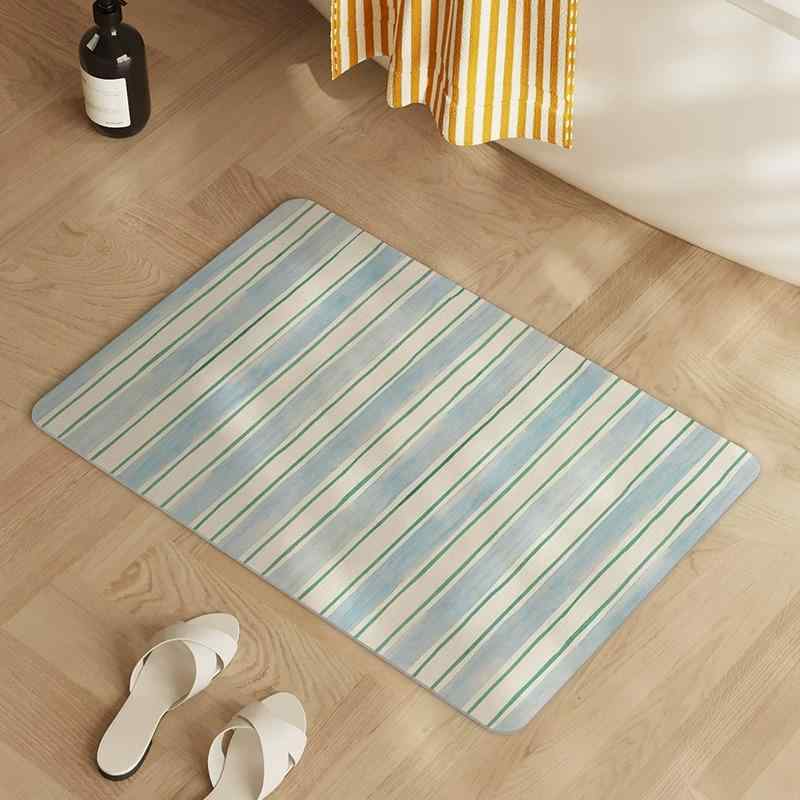 楽天シャドーテールマット バスマット 珪藻土マット ストライプ柄 吸水 速乾 滑り止め 浴室 洗面所 トイレ おしゃれ かわいい 40 60cm 45 70cm 50 80cm 60 90cm