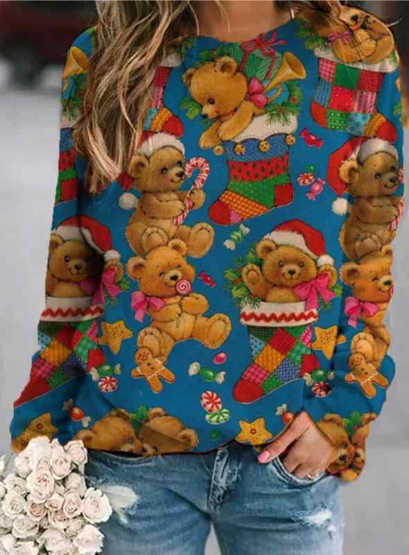 レディース トレーナー 秋冬 ハロウィン プリント 長袖 プルオーバー ゆったり 普段使い 韓国風 ファッション ポリエステル かわいい カジュアル