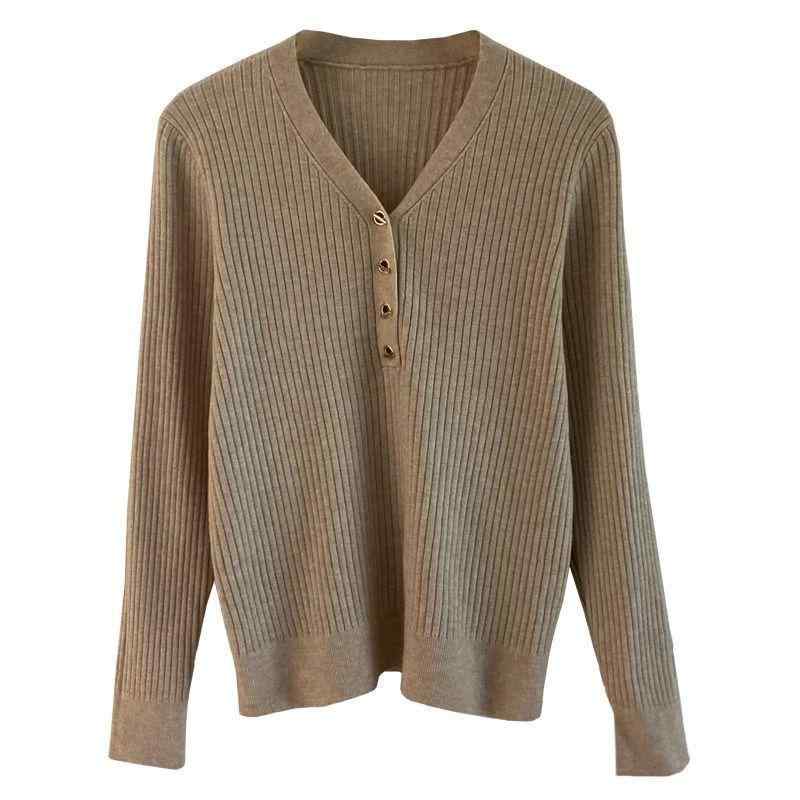 Knitting, Sweaters - ニット レディース Vネック 秋冬 トップス プルオーバー 長袖 カットソー インナー 柔らかい 肌触り スリム タイト 無地 きれいめ 上品 フェミニン エレガント オフィス デート 普段使い 高見え ベージュ ブラック グリーン