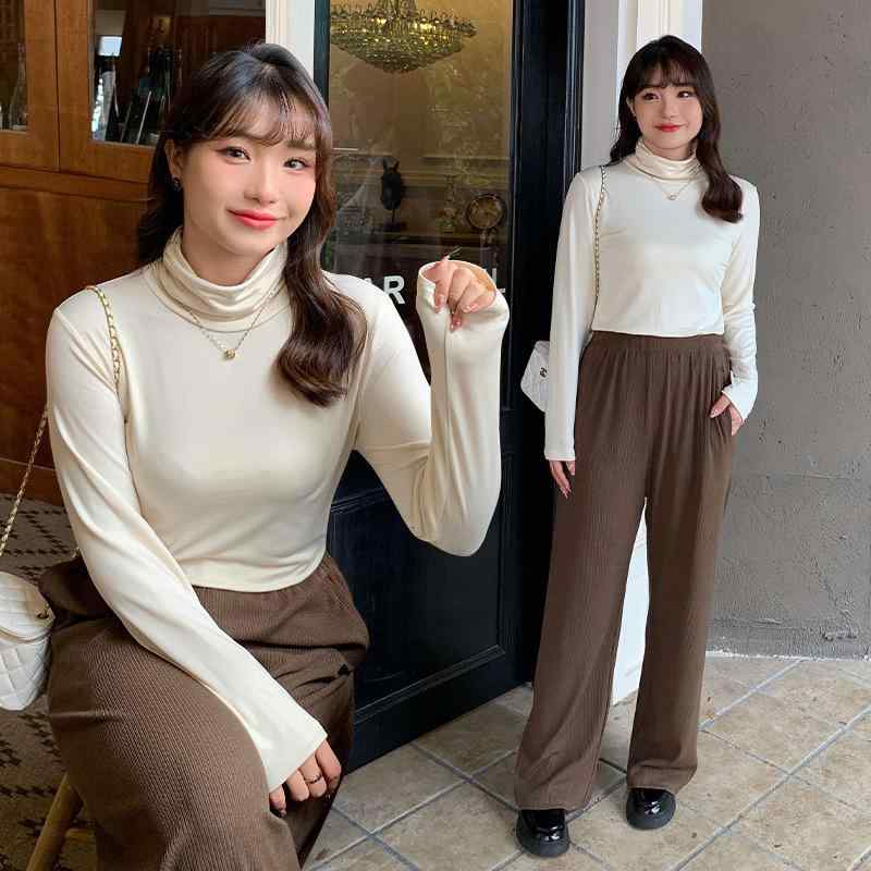 Tシャツ レディース 秋冬 高齢 あったかインナー 大きいサイズ 綿混紡 高ネック ゆったり 普段使い ストレッチ トップス アンダーウェ..