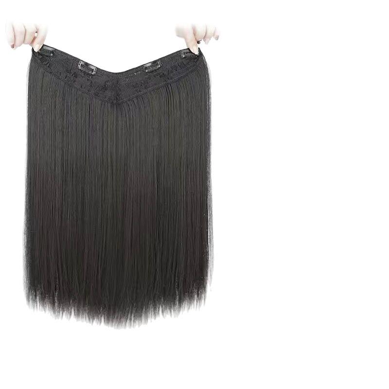 ウィッグ レディース 女性用 ストレート ロングヘア エクステ 付け毛 ワンタッチ 自然 黒髪 茶髪 50cm 60cm