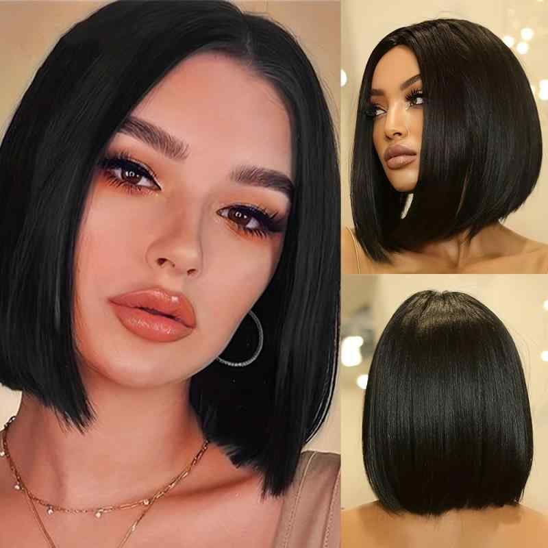 ウィッグ レディース ショート ストレート 黒髪 ボブ 自然な斜め前髪 フルウィッグ 耐熱 イメチェン 普段使い コスプレ ファッション 女性用 ブラック ダークブラウン ライトブラウン オレンジ系 ワインレッド オフホワイト