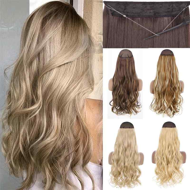 ヘアエクステンション レディース 巻き髪 80cm 高温耐熱ファイバー エクステ ワンタッチ 取り付け簡単 全頭ウィッグ おしゃれ 普段使い コスプレ