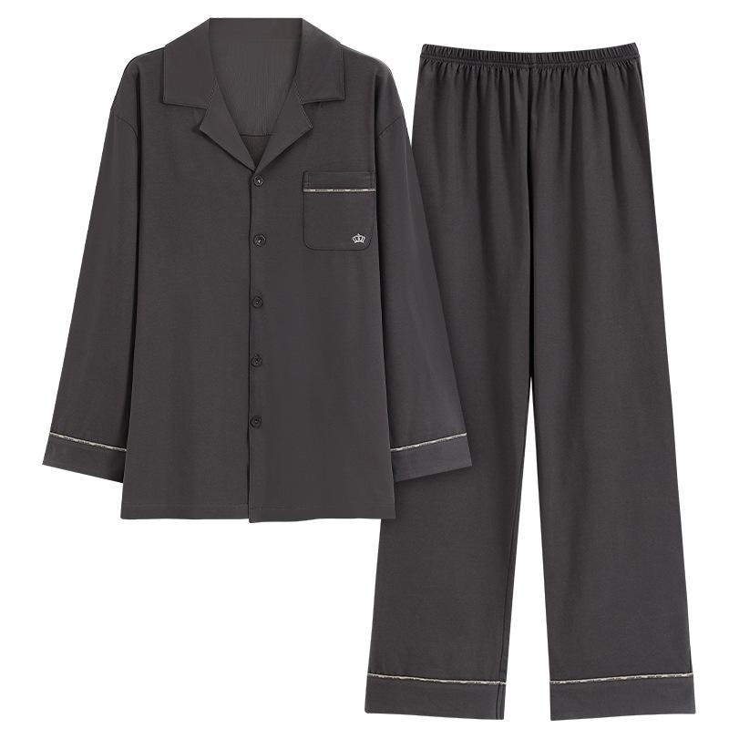 パジャマ メンズ 男性用 綿 上下セット 春秋 長袖 部屋着 ルームウェア 寝間着 寝巻き コットン 快適 ..