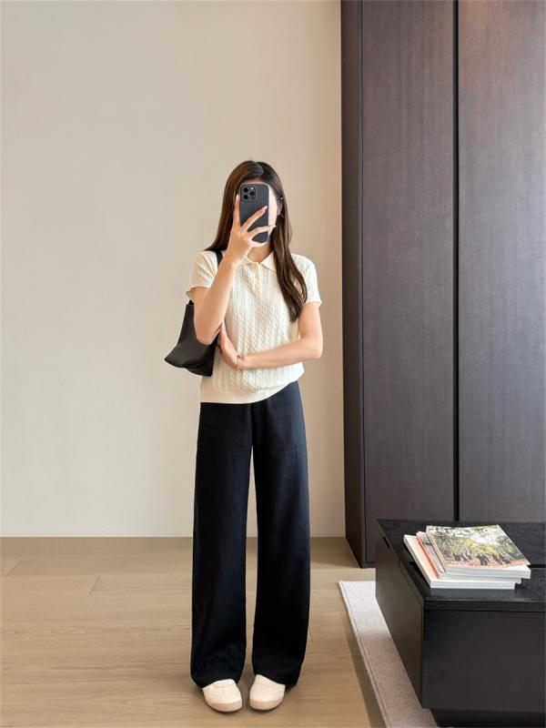 パンツ レディース リネン テーパードパンツ ワイドパンツ 麻混紡 ゆったり ストレート イージーパンツ ウエストゴム サマーパンツ スラックス カジュアル 韓国風 ファッション 春夏