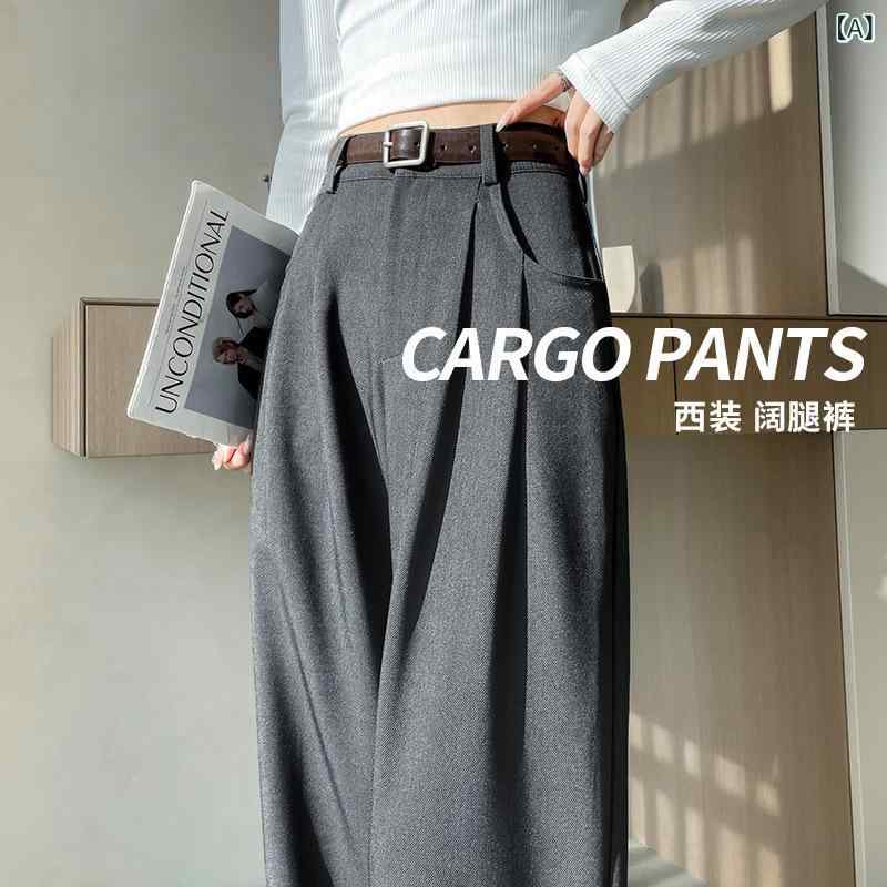 パンツ レディース 高見え ワイドパンツ ポリエステル テーパードパンツ スラックス ゆったり ストレート 美脚 脚長 接触冷感 無地 薄手 春夏 オフィス カジュアル 通勤 きれいめ 普段使い グレー ブラック モカ