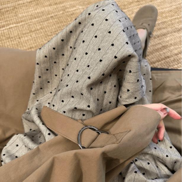 パンツ レディース 大きいサイズ ゆったり ハイウエスト ベルベット ハート柄 ワイドレッグパンツ スラックス ズボン ボトムス カジュアル 深灰 ブラック M L XL 2XL 3XL 4XL