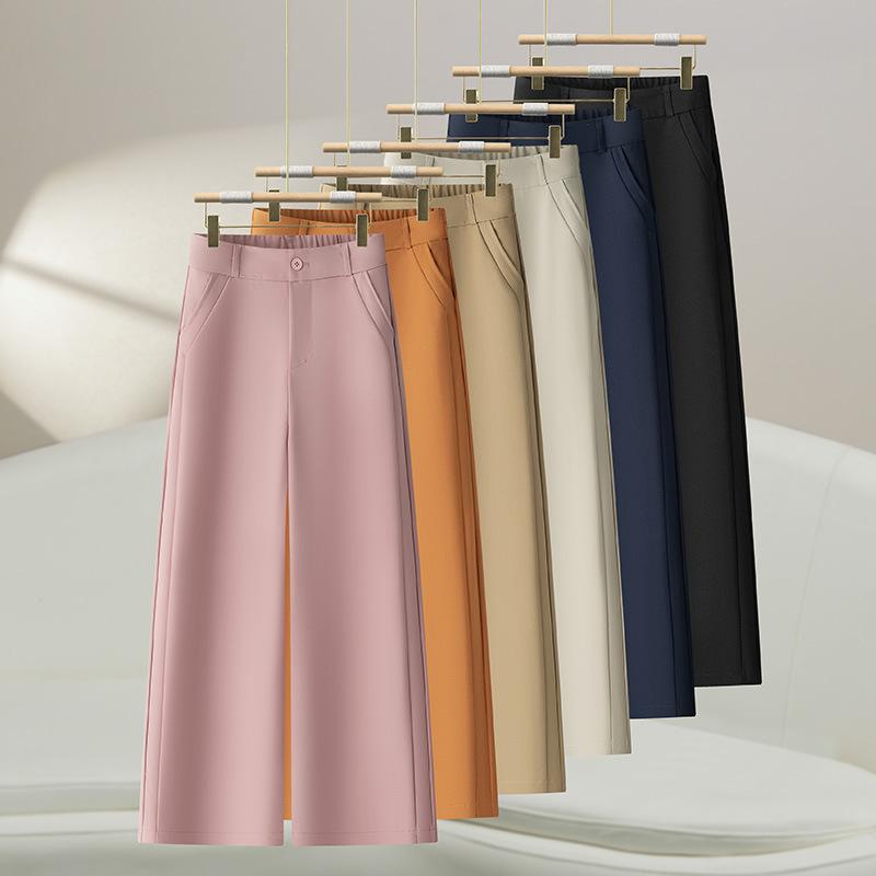 パンツ レディース 接触冷感 ストレートパンツ ゆったり 高見え ウエストゴム イージーパンツ きれいめ カジュアル オフィスカジュアル 薄手 美脚